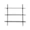 Black Iron Modern Wall Shelves, 28" x 28" x 8"
